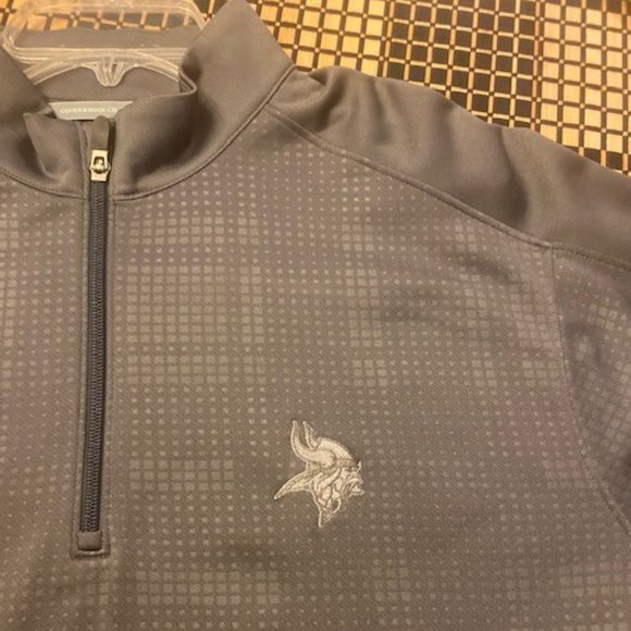 MINNESOTA VIKINGS  Men's Cutter & Buck DryTec Half Zip Pullover - Picture 8 of 16